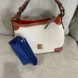 Dooney & Bourke Tan and Brown Shoulder Bag